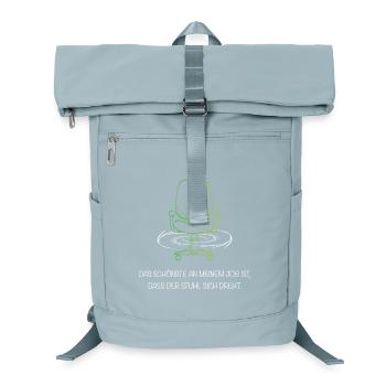 Office humor – The best thing about my job? The swivel chair - Laptop Backpack - ice blue - Front