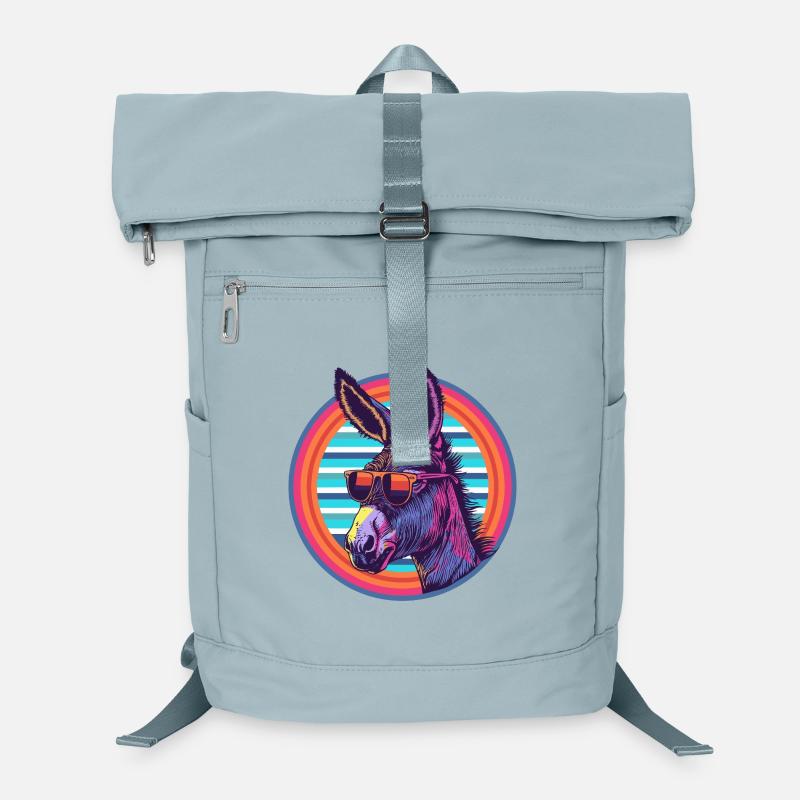 Cool donkey with retro style sunglasses Laptop Backpack