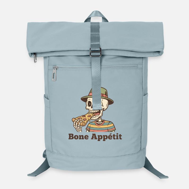 Bone Appétit Skeleton Eats Pizza Laptop Backpack