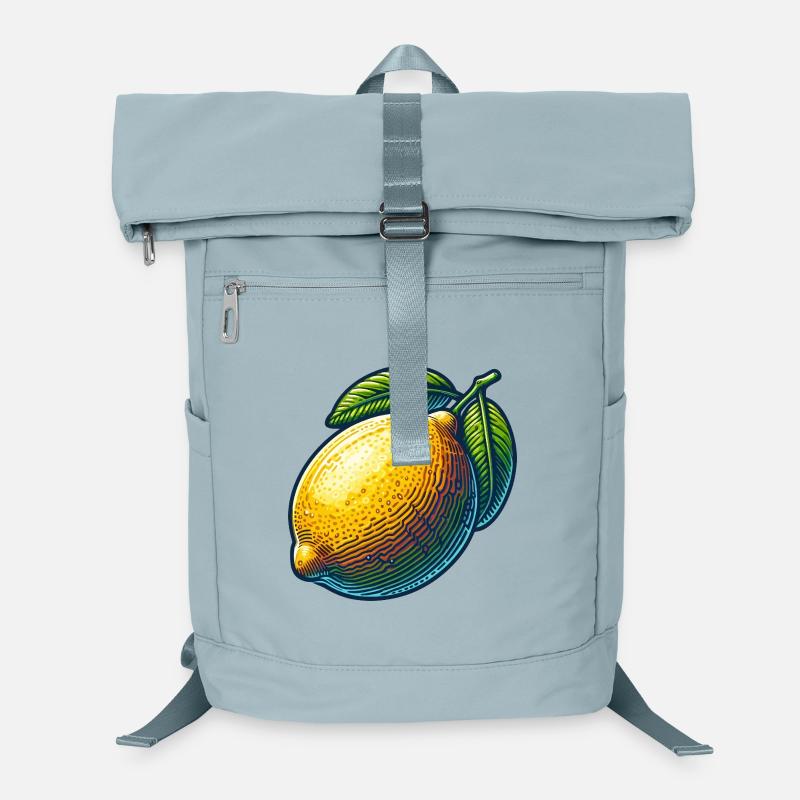 Bright lemon and green leaves Laptop Backpack
