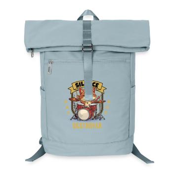 Schlagzeug Drums Silence Destroyer Katze Lustig - Laptop-Rucksack  - Eisblau - Vorne