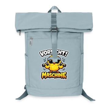 Vorsicht Maschine Küken Gym Fitness lustig Pumpen - Laptop-Rucksack  - Eisblau - Vorne