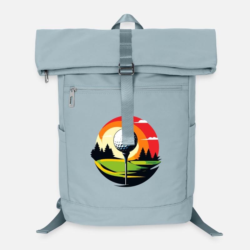 Golf Ball Golf Terrain Golf Golf Thème du Golf Sac à dos ordinateur