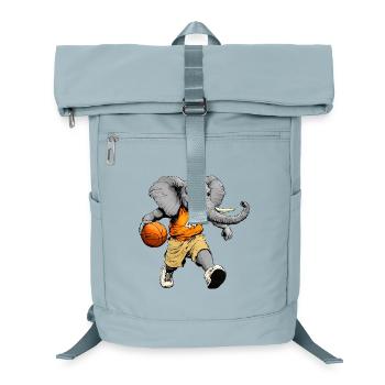 Elephant Basketball Player / Basketball Elephant - Laptop Backpack - ice blue - Front