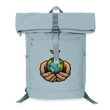 La terre entre les mains avec les semis - Sac à dos ordinateur - bleu glacier - Devant