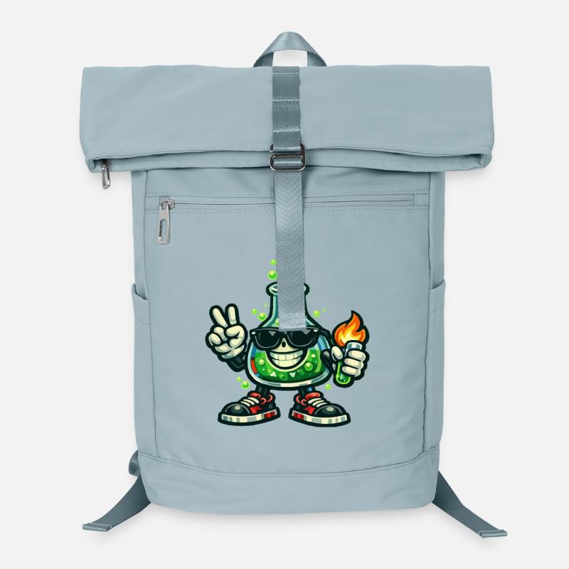 Lab Hero with Peace Sign and Flame Laptop Backpack