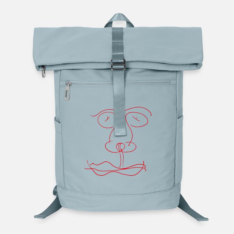 Face de ligne rouge Sac à dos ordinateur
