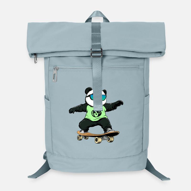 Panda Skateboard Laptop Backpack