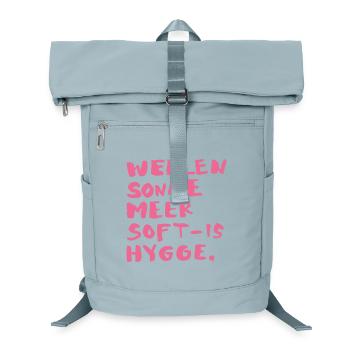 hygge words pink - Laptop-Rucksack  - Eisblau - Vorne