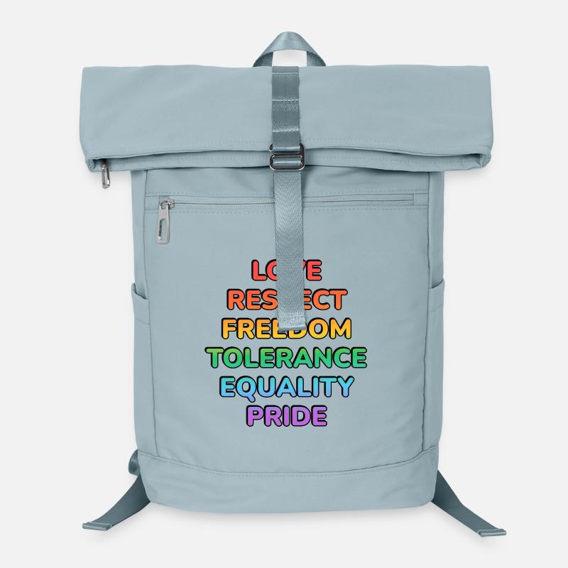 Pride Values Rainbow Text Laptop Backpack
