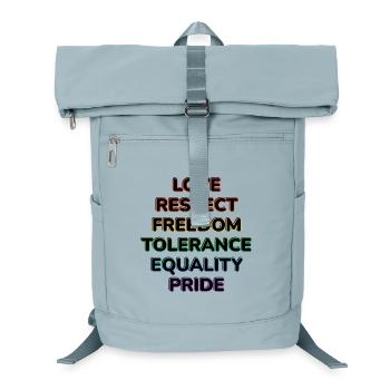 Neon Pride: Liebe Respekt Freiheit - Laptop-Rucksack  - Eisblau - Vorne