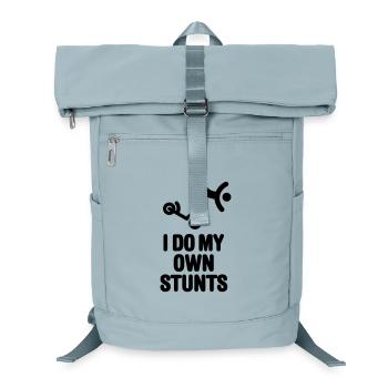 I do my own stunts stunt scooter scootering tricks - Laptop Backpack - ice blue - Front