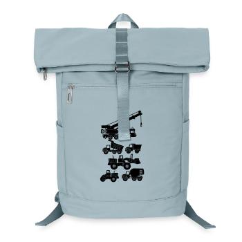 Road and construction vehicles - Laptop Backpack - ice blue - Front