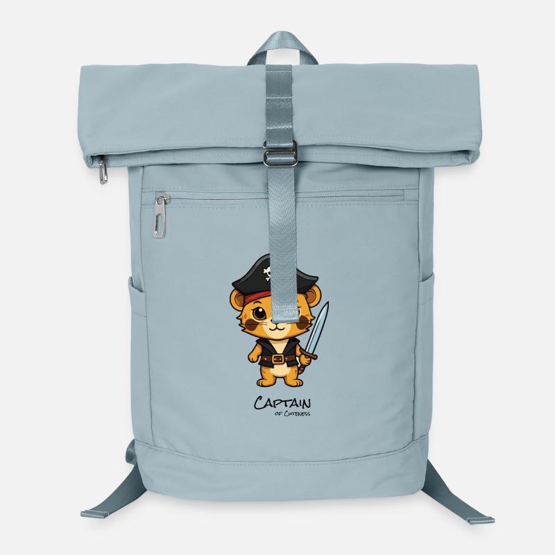 Piratenkätzchen mit Säbel Laptop-Rucksack 