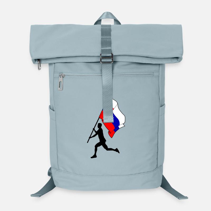 Flagge Slowakei Mann läuft Laptop-Rucksack 