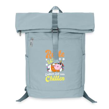 Rente 2025 Rentner Ruhestand - Laptop-Rucksack  - Eisblau - Vorne