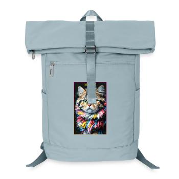 Artful cat - Laptop Backpack - ice blue - Front