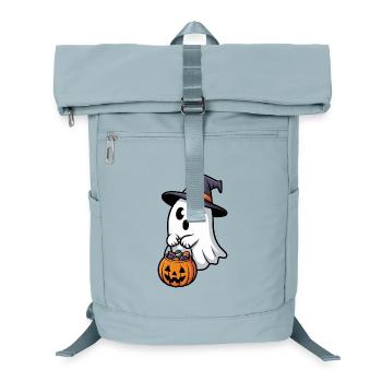 Motif de sorcière et de fantôme effrayant pour Halloween - Sac à dos ordinateur - bleu glacier - Devant