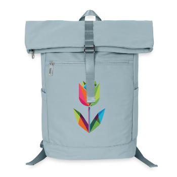 Tulipe géométrique aux couleurs du prisme - Sac à dos ordinateur - bleu glacier - Devant