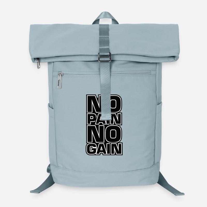 No Pain No Gain Devise de remise en forme Sac à dos ordinateur
