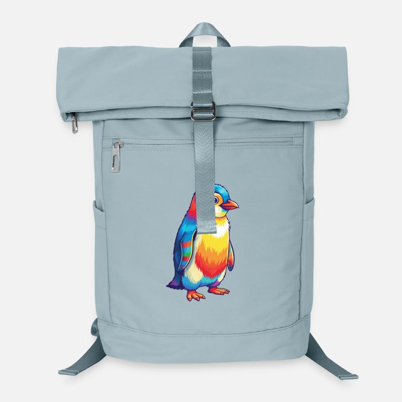 Aquarelle colorée Penguin Rainbow Pop Art Sac à dos ordinateur