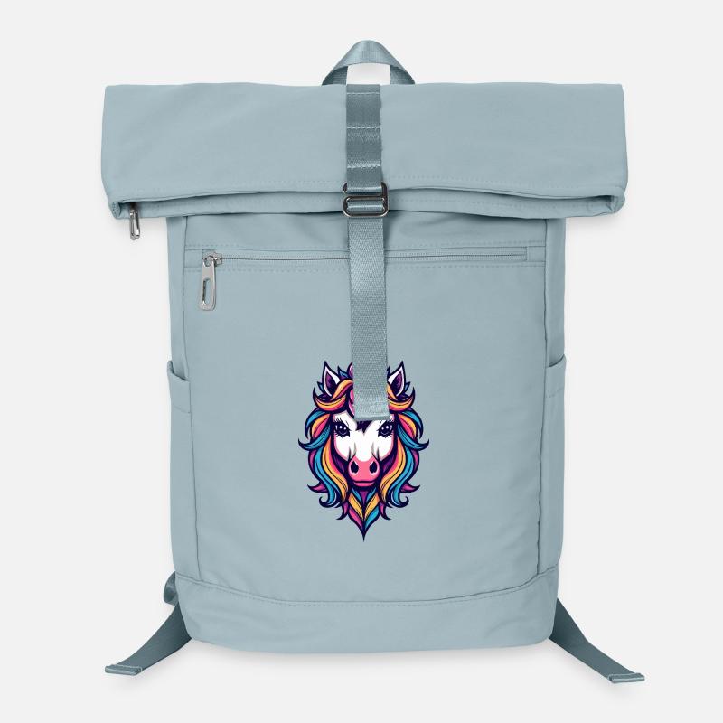 Rainbow Unicorn Head Laptop Backpack