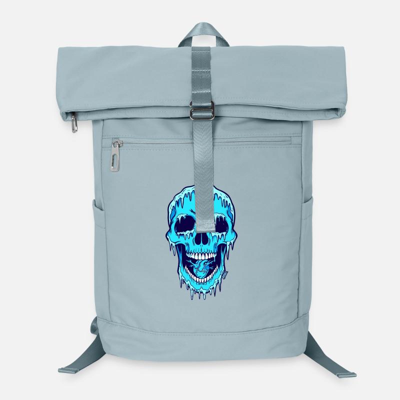 Melting Blue Skull Laptop Backpack