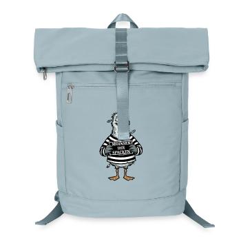 Freche Möwe Spruch Norddeutscher Humor - Laptop-Rucksack  - Eisblau - Vorne