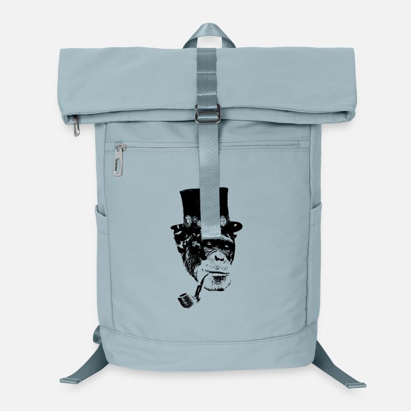 Schimpanse Steampunk Style in schwarz Laptop-Rucksack 