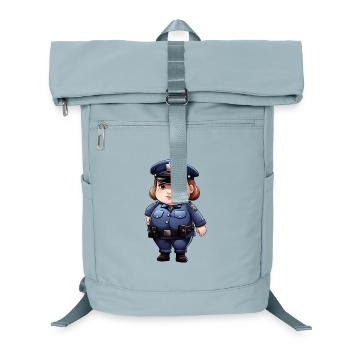 Dicke Polizistin - Laptop-Rucksack  - Eisblau - Vorne