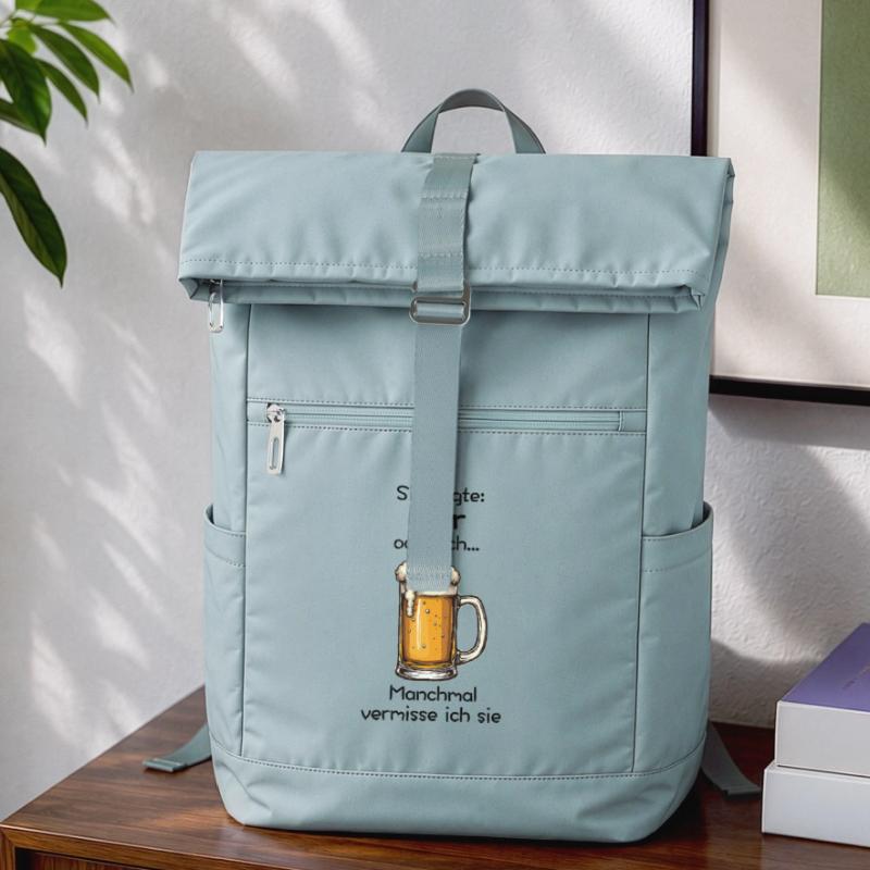 Bier oder ich? Manchmal vermisse ich sie Laptop-Rucksack 