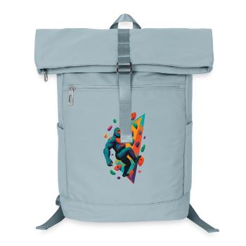 Bouldern Kletterkraft Gorilla Silberrücken Geschen - Laptop-Rucksack  - Eisblau - Vorne