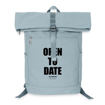 Open To Date – Wear Words - Laptop Backpack - ice blue - Front