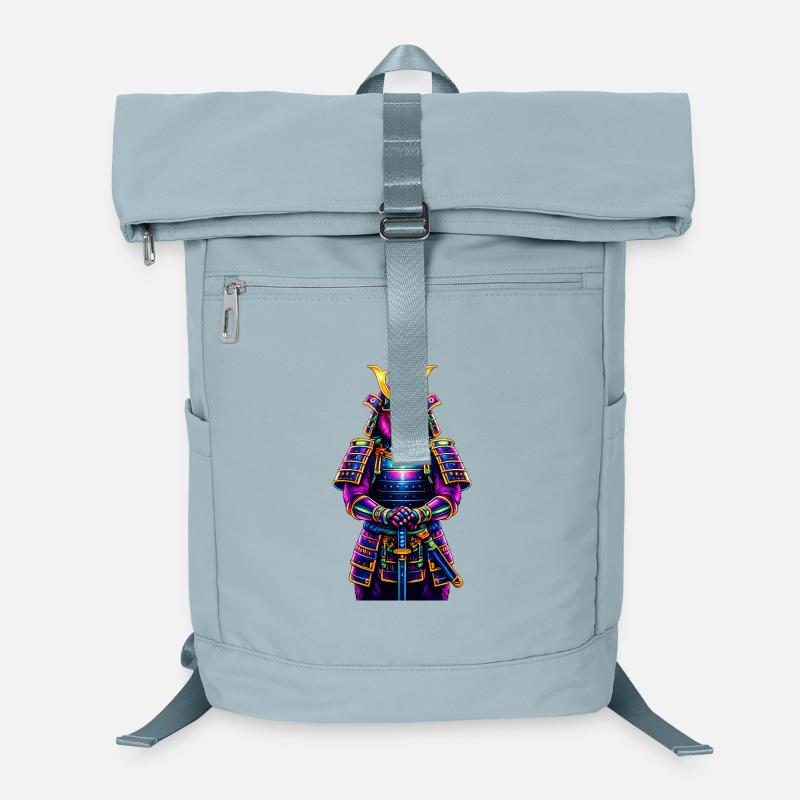 Neon-Samurai-Affe Japanisches Krieger-Tier Laptop-Rucksack 
