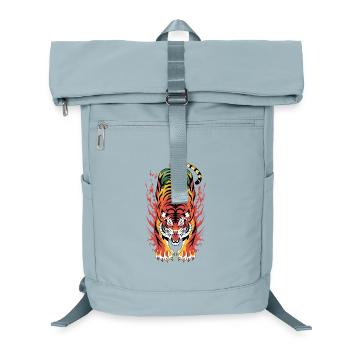 Blazing Tiger Flame Splash - Laptop Backpack - ice blue - Front