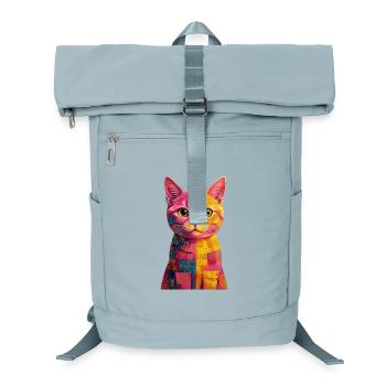 Pop Art Cat - Colorful - Laptop Backpack - ice blue - Front