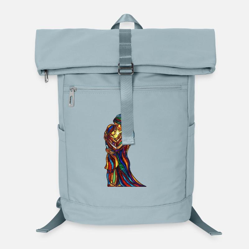 Mutter und Kind Glasfenster Laptop-Rucksack 