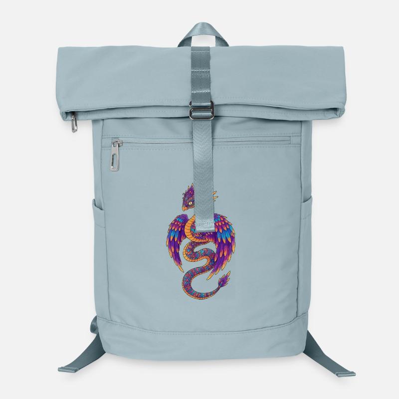 Bunter Regenbogendrache Laptop-Rucksack 