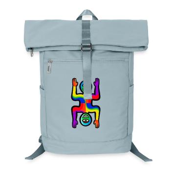 Rainbow Two Faces Figure - Laptop Backpack - ice blue - Front
