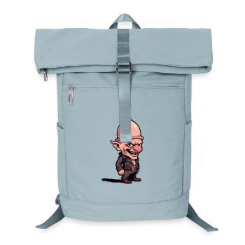Grinsender Kobold im Helm - Laptop-Rucksack  - Eisblau - Vorne