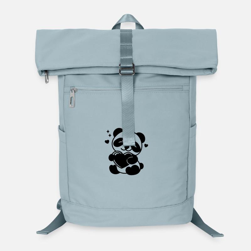 Soft Heart Panda Laptop Backpack
