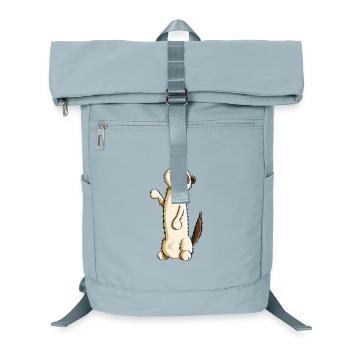 Kleines Harlekin Frettchen - Ferret - Marder - Laptop-Rucksack  - Eisblau - Vorne