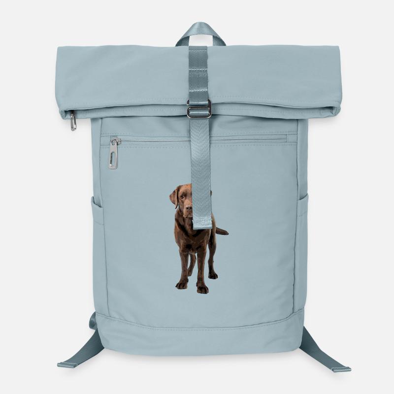 Brauner Labrador Comic Styl Laptop-Rucksack 