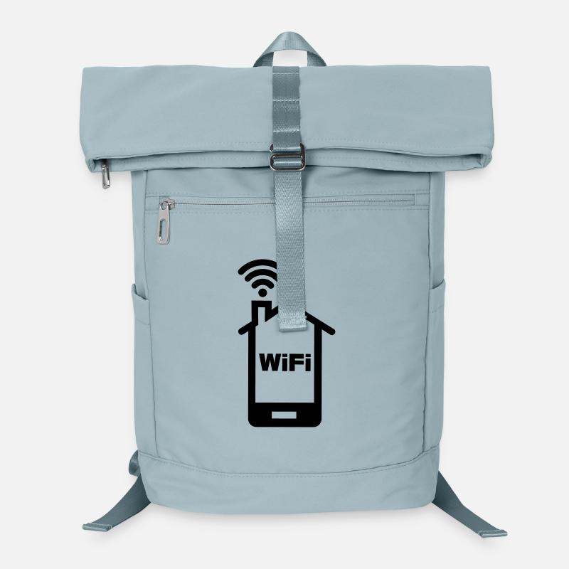 Smartphone Home Logo Home mit Text WIFI Laptop-Rucksack 