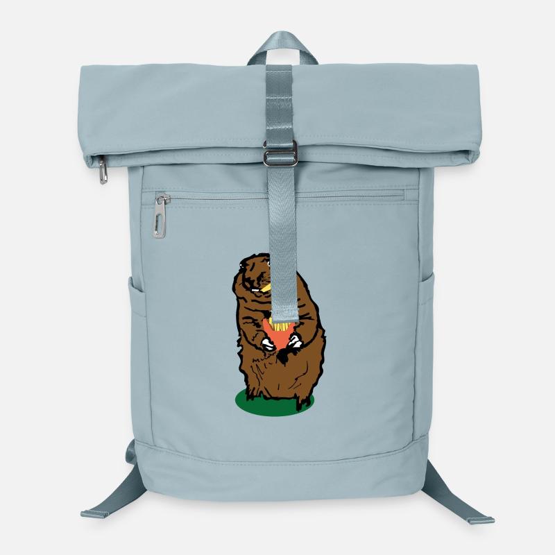 Murmeltier mit Pommes frites Laptop-Rucksack 