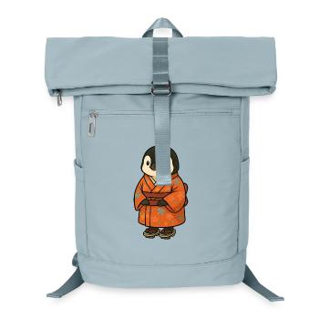 Pingouin mignon dans la culture japonaise kimono - Sac à dos ordinateur - bleu glacier - Devant