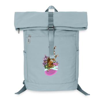 Hase_auf_Ei_rosa_im Art Nouveau painted - Laptop Backpack - ice blue - Front