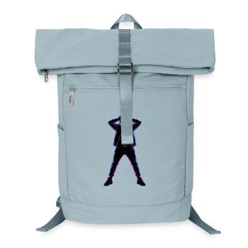 Berlin Rave Silhouette – Neon Night Vibes - Laptop-Rucksack  - Eisblau - Vorne