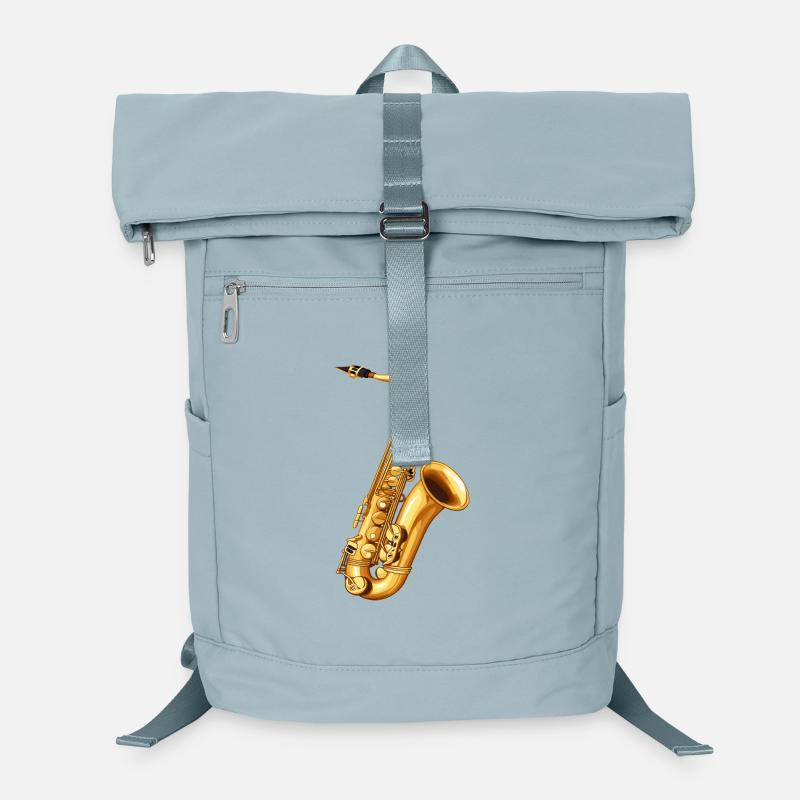 Motif du saxophone doré Sac à dos ordinateur