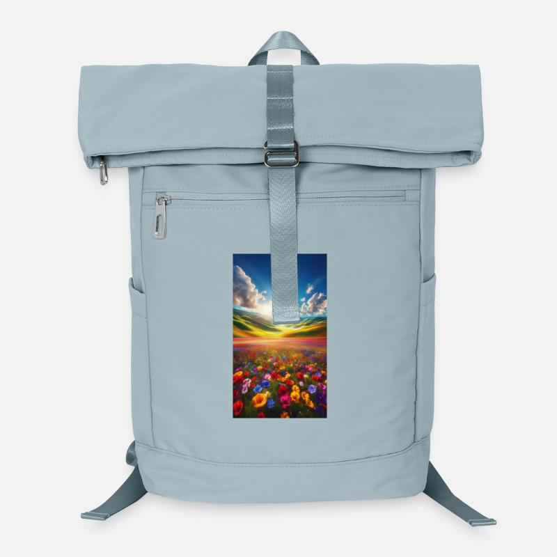 Rainbow meadow in sunlight Laptop Backpack